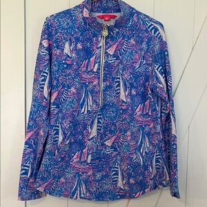 Lilly Pulitzer Skipper Popover-Boca Blue-It’s a Sailabration Size M ⛵️🏖️